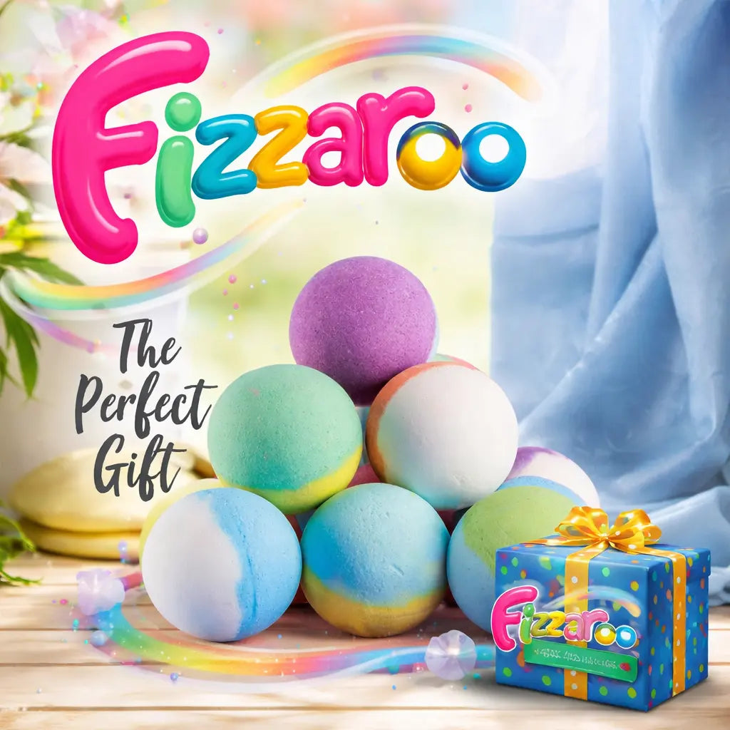 Fizzaroo kids bath bomb before dropping in bath
