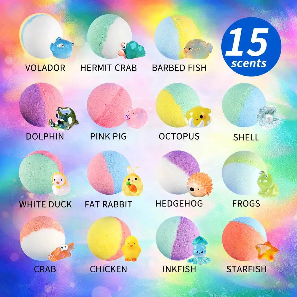 Fizzaroo bath bombs for kids with hidden collectible toy inside
